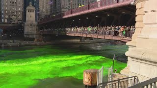 St Patricks Day 2024 Chicago River dying parade and more [upl. by Bessy]