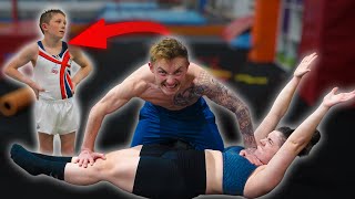 I tried my brother’s 8 year old gymnastics conditioning routine… [upl. by Marcel]