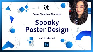 Spooky Poster Design  Photoshop Photo Editing Challenge [upl. by Ahseital695]