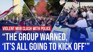 Violent mob clashes with police outside Downing Street following Southport attack  LBC [upl. by Mika]