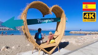 Sunny Autumn Fuengirola Beach Walk  Discover the Beauty of Costa del Sol in 4K [upl. by Violetta]