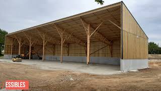 Hangars agricoles en bois  exemples de réalisations Roiné [upl. by Charie]