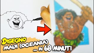 Maui Oceania  disegno in 68 min  Disney [upl. by Danzig165]