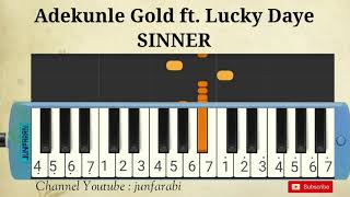 Adekunle Gold feat Lucky Daye  SINNER  pianika tutorial [upl. by Meensat]