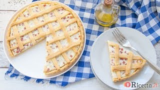 Crostata salata con ricotta e prosciutto cotto  Ricettait [upl. by Rochester]