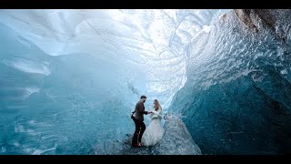 Ice cave amp glacier Elopement in Iceland  Vatnajökull and Jökulsárlón [upl. by Danialah818]