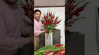 Canasta con gladiolus DECORALIA tutoriales tutorial asmr emprendimiento rosas bouquet [upl. by Erasme]