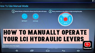 How to manually operate a hydraulic leveling system [upl. by Belamy]