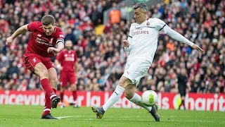 Liverpool Legends 32 AC Milan  Fowler flick Pirlo freekick and a Steven Gerrard winner [upl. by Jeana]