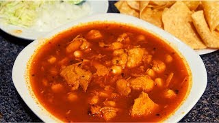 Pozole rojo de pollo y carne de puerco Perfecto Sabor [upl. by Tnarud]