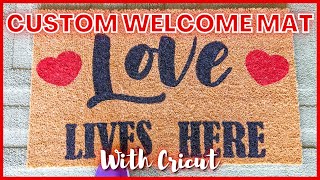 How To Make a Personalized Doormat with Cricut [upl. by Terchie17]