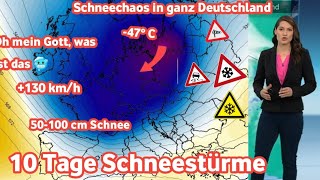 Unwetterwarnung – schwerer Schneesturm im Tiefland und in ganz Deutschland Mit sibirischen Frösten [upl. by Guillemette750]