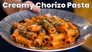 How To Make Creamy Chorizo Pasta  Quick amp Easy Dinner Recipe [upl. by Fielding]