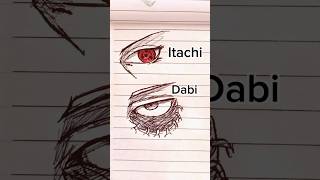 Drawing Itachi and Dabi eyes shorts itachi myheroacademia drawing naruto dabi [upl. by Queena48]