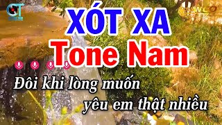 Karaoke Xót Xa Tone Nam  Mi Thứ  Nhạc Sống 2024 [upl. by Ativahs]