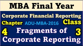 Corporate Financial reporting Chapter4  Fragments of Corporate reporting  MBA Final Year [upl. by Leaj]