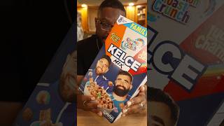 Kelce Mix Cereal SURPRISED SNACK DADDY 👀 foodreview nfl funny shorts [upl. by Eivod429]