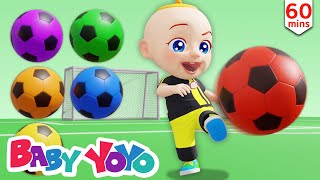 The Colors Song Soccer Game Play  more nursery rhymes amp Kids songs  Baby yoyo [upl. by Notnert]