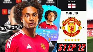 ZIRKZEE HAS ARRIVED  FC 24 MAN UNITED CAREER MODE S1 EP 12 [upl. by Yanarp939]