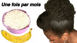 CHEVEUX SECS ET ABIMÉS  FAIS CE MASQUE UNE FOIS PAR MOIS [upl. by Ellainad]