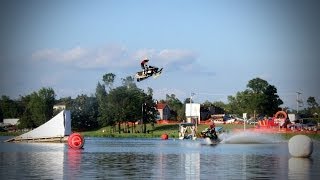 Snowmobile Water Jumps Grantsburg 2011 Entice Action Short 02 [upl. by Laws]