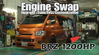 Ultimate Drift Machine LS7 Engine Swap From Subaru BRZ Into Toyota Hiace Van Dx 16 [upl. by Anse248]