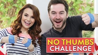 NO THUMBS CHALLENGE ft CaptainSparklez [upl. by Aneelad310]