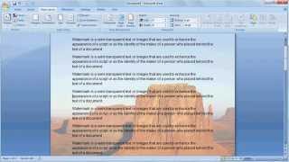 How to create a watermark in word  Picture watermark [upl. by Aicilif]