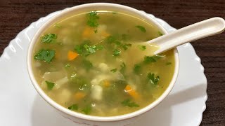 Veg Clear Soup  Vegetable Soup Recipe  Soup Without Corn Flour  Veg Feast [upl. by Adeirf387]