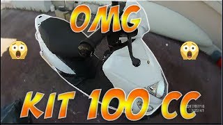 PRESENTATION TEST DUN SCOOTER 4T 50 AVEC UN KIT 100CC [upl. by Erich759]