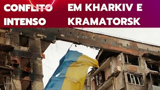 BOMBARDEIO INTENSO EM KHARKIV E KRAMATORSK [upl. by Jegger]