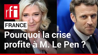 France  pourquoi la crise profite à Marine Le Pen  • RFI [upl. by Ilyk571]