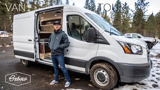 VAN TOUR  Professionally Converted Ford Transit 250 Ready for Adventure [upl. by Aidekal]