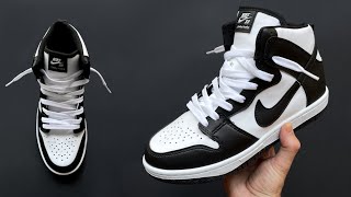 HOW TO LACE NIKE DUNK HIGH LOOSELY THE BEST WAY [upl. by Frissell]