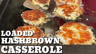 Loaded Hashbrown Casserole on the griddle [upl. by Eckmann241]