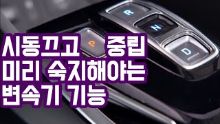 전자식 변속기 이중주차 중립주차 하는방법  팰리세이드 쏘나타 더뉴 그랜저ig 변속레버 N단 이열주차 [upl. by Enerahs]