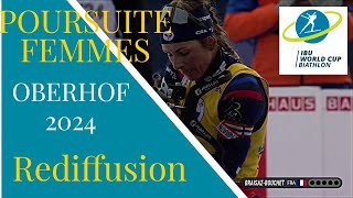 BIATHLON 20232024 POURSUITE FEMMES OBERHOF 2024 [upl. by Parrie]