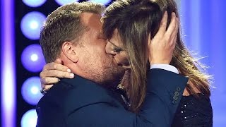 Allison Janney Kisses James Corden At Critics Choice Television Awards 2015 [upl. by Anida]