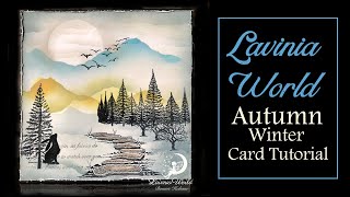 Lavinia World  Autumn Winter Card Tutorial  Lavinia Stamps  Pipin LAV581 [upl. by Babette]