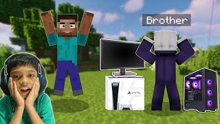 Minecraft but if my BROTHER lose he BUY me everything I want [upl. by Aicenet37]