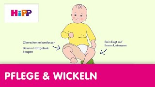 Hüftschonend wickeln – die besten Wickeltipps für Babys  HiPP Ratgeber Pflege amp Wickeln [upl. by Idnew]