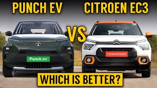 Tata Punch EV VS Citroen eC3 Punch EV Adventure vs Citroen ec3 feel comparison  Which is better [upl. by Ativla]