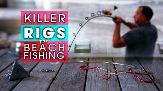 Beach Fishing Rigs  6  KILLER RIGS for Target Species [upl. by Annaitsirhc]