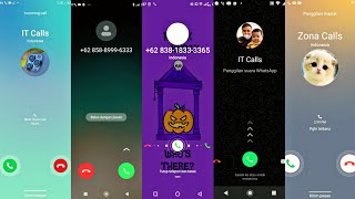 SAMSUNG A72 VS REDMI VS INFINIX HELLOWEEN VS SONY WHATSAPP VS SAMSUNG CAT incoming calls [upl. by Alohs]