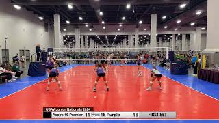 USAV Junior Nationals 2024  Circle City 16 Purple vs Aspire 16 Premier [upl. by Airetahs]