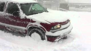 Chevy Blazer pushing snow [upl. by Scheers]