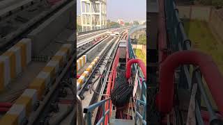 First Trial run from Noapara to Kolkata Airport Metro Line latest updates metro kolkatametro [upl. by Berkow]