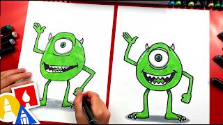 How To Draw Mike Wazowski From Monsters Inc [upl. by Greg]