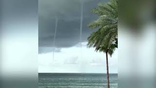 Massive waterspouts spotted near Florida beach [upl. by Keram]