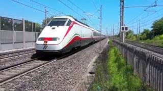 Treni velocissimi in transito2016 stazione MiraMirano Venezia [upl. by Aleron173]